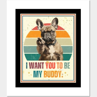 French Bulldogs i want you pointing style Posters and Art